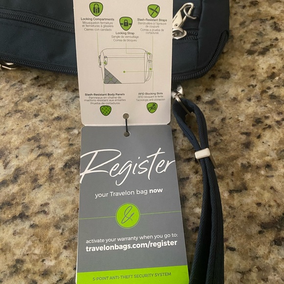 New Travelon navy crossbody - Picture 6 of 7